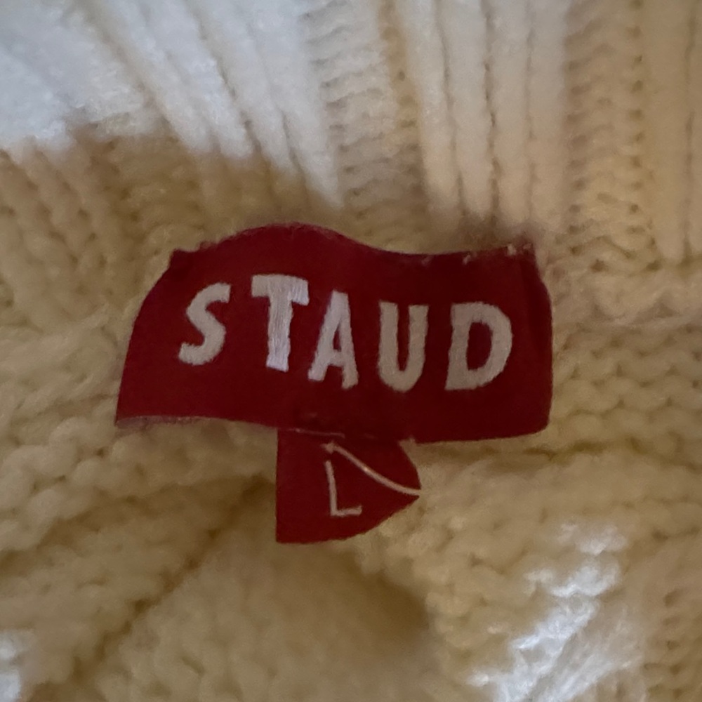 Staud Cozy Sweater Sash Chalet Dress  Knit  Soft Woven Dress with Belt NWOT - Picture 13 of 15